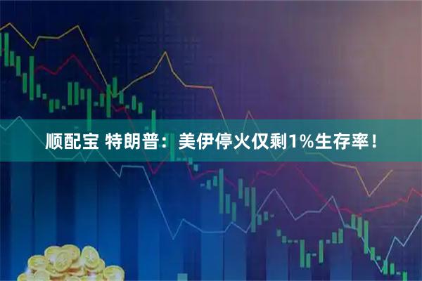 顺配宝 特朗普：美伊停火仅剩1%生存率！